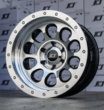 Stealth Custom Series RAY10 17X8.5 -10 Polished W/BLACK WINDOWS set of 4 (HQ)