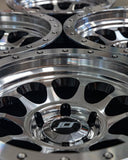 Stealth Custom Series RAY10 17X8.5 -10 Polished W/BLACK WINDOWS set of 4 (HQ)