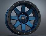 Stealth Custom Series SR8 17X8.5 -10 Stealth BLUE set of 4 (BR)