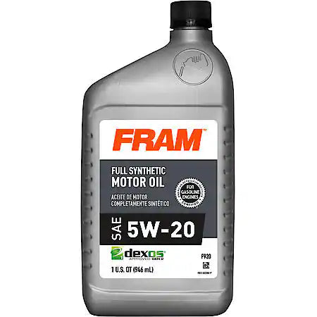 FRAM Full Synthetic 5W-20 Motor Oil: 1 Quart #F920