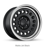 Stealth Custom Series FA16 17x9 MATTE JET BLACK W/ MACHINED LIP SET OF 4 (BR)