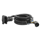 CURT 10' Custom Wiring Extension Harness (Adds 7-Way RV Blade to Truck Bed) #56000