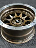 Stealth Custom Series MATTE DARK BRONZE W/MACHINED LIP RAY10 17X9 -38 set of 4