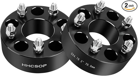 CHEVY S10 BLAZER 5x4.75 Wheel Spacers 2"(50mm) Bore 70.5mm with M12x1.5 Studs (4 PC SET) - PT# 251 (E4)