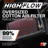 K&N Cold Air Intake System - High-flow Air Filter, Aluminum Tube - TOYOTA TACOMA L4-2.4L TURBO 77-9043KP