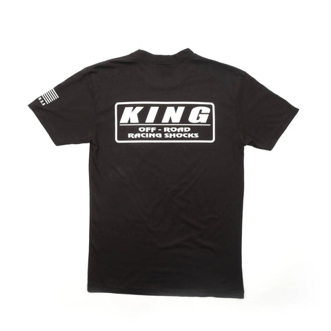 KING SHOCKS BLACK TEE W/WHITE LOGO- PT# APP-BLT102