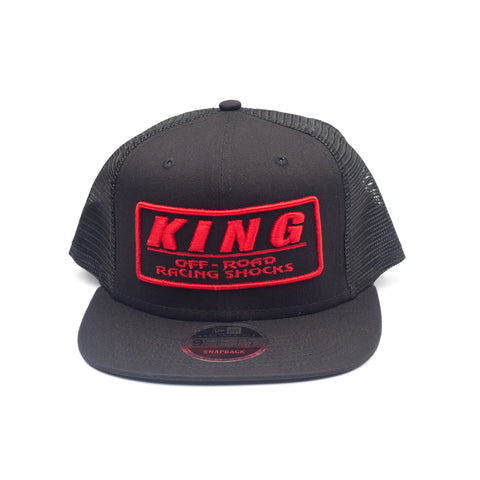 KING SHOCKS TRUCKER BLACK HAT W/RED LOGO- PT# APP-TH013