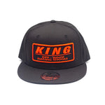 KING SHOCKS TRUCKER BLACK HAT W/ORANGE LOGO- PT# APP-TH014