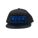 KING SHOCKS 9FIFTY BLACK W/ BLUE LOGO (SNAPBACK) PT# APP-SB008
