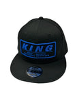 KING SHOCKS 9FIFTY BLACK W/ BLUE LOGO (SNAPBACK) PT# APP-SB008