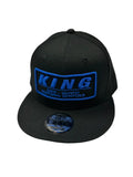 KING SHOCKS 9FIFTY BLACK W/ BLUE LOGO (SNAPBACK) PT# APP-SB008