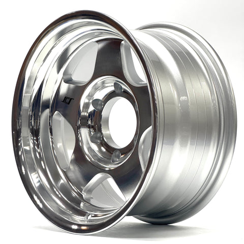 Stealth Custom Series F5 16x8 Polished W/SILVER WINDOWS -25 OFFSET set of 4