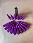 12MM X 1.5 CANDY PURPLE SPIKED LUGNUT SET OF 16 WITH KEY (G4)