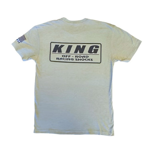 KING SHOCKS LIGHT OLIVE TEE W/BLACK LOGO- PT# APP-VMT207