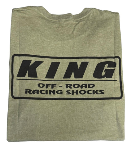 KING SHOCKS LIGHT OLIVE TEE W/BLACK LOGO- PT# APP-VMT207