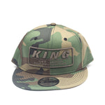 KING SHOCKS 9FIFTY CAMO W/ BLACK CHROME LOGO (SNAPBACK) PT# APP-SB009