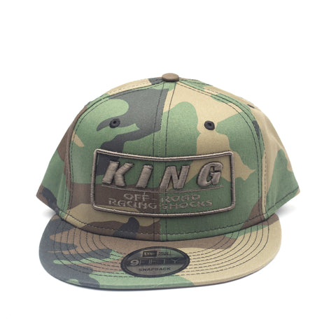 KING SHOCKS 9FIFTY CAMO W/ BLACK CHROME LOGO (SNAPBACK) PT# APP-SB009