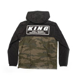 KING SHOCKS FOREST CAMO WINDBREAKER- PT# APP-KCW-100-GC