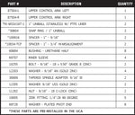 TOTAL CHAOS UPPER CONTROL ARMS - 2024 TACOMA- PT# 96524 (F3)