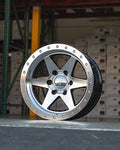 Stealth Custom Series BR6 17X8.5 -10 Polished W/BLACK WINDOWS set of 4