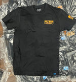 KING SHOCKS BLACK CVC CREW TEE W/ NEON ORANGE