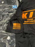 KING SHOCKS BLACK CVC CREW TEE W/ NEON ORANGE
