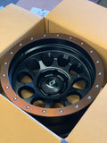 Stealth Custom Series RAY 10 17X9 -38 Matte Jet  Black with Blaze Bronze Lip set of 4