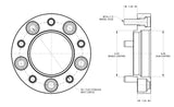 1.25" Thick Wheel Spacers (Blue) 5X150 HUB CENTRIC -PT# KS-304BL-PR (D2)